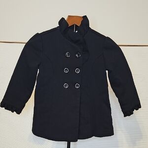 Janie and Jack Classic Black Pea Coat for Kids